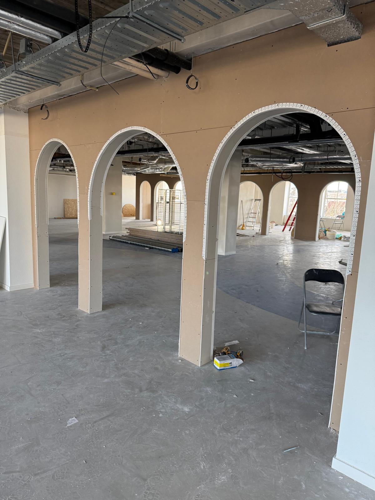 Stukadoor project - decoratieve bogen met gipsplaten